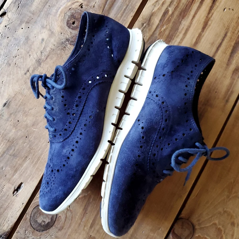 Cole Haan Zerogrand Women's Wingtip Oxford Blue Sneaker Size 6